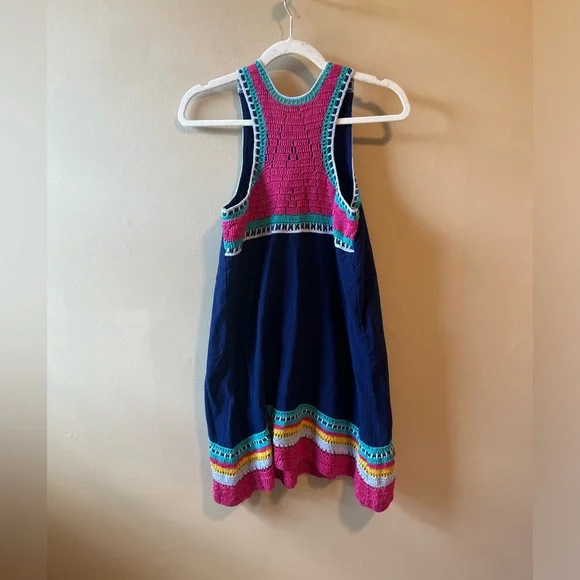 Akemi Kin Anthropologie crochet trim swing dress size xs - Picture 6 of 7